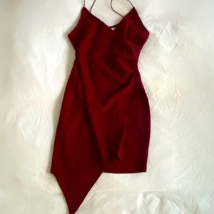 Burgundy Red Wrap Dress
